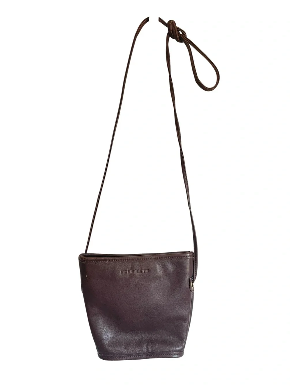 Vintage Liz Claiborne x Leather Company Leather Crossbody Bucket Bag